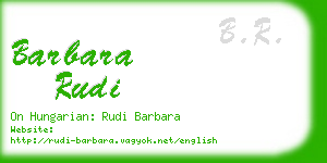 barbara rudi business card